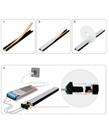 Luminaria lineal LED 2 Metros