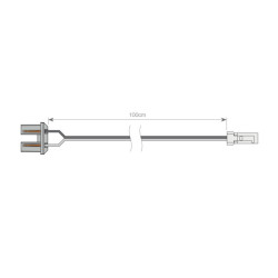 Conector Rápido para para 72520 con 100cm cable + Fijaciones + Tapa