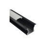 Perfil de encastrar Kit completo Negro 2 metros