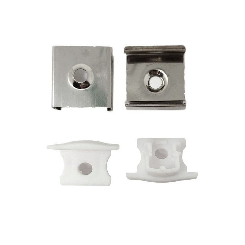 Perfil de encastrar Kit completo Blanco 2 metros