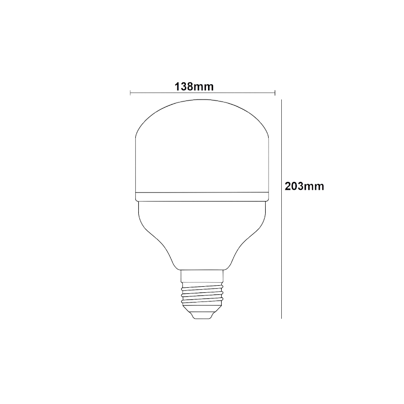 Lámpara LED 50W 150Lm/W  E27 FP97 IP20