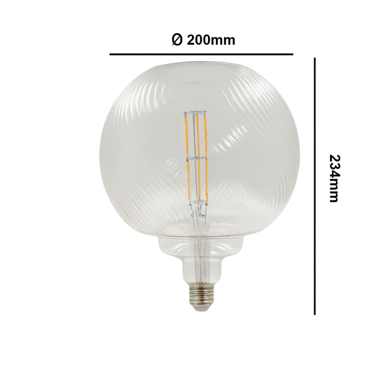 Bombilla LED Filamento Globo Decorativa 7W E27 Ambar