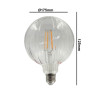 Bombilla LED Filamento Decorativa Esferica 6W E27 Ambar
