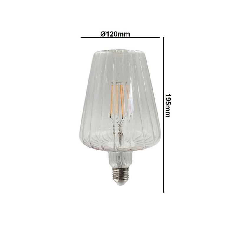 Bombilla LED Filamento Cónica Decorativa 6W E27