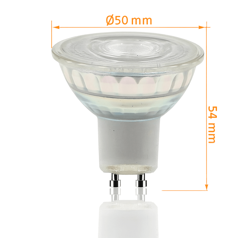 Dicroica LED GU10 8W Cristal 190Lm/w 24º SMD1A1A CRI98 Dimable/Regulable