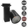 Foco LED 40W Negro para Carril Monofásico BRIDGELUX Chip 100º CRI +90