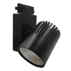 Foco LED 40W Negro para Carril Monofásico BRIDGELUX Chip 100º CRI +90