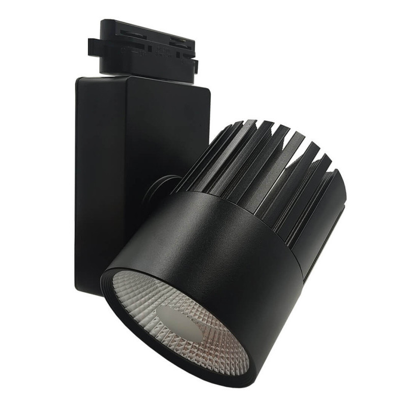 Foco LED 40W Negro para Carril Monofásico BRIDGELUX Chip 100º CRI +90