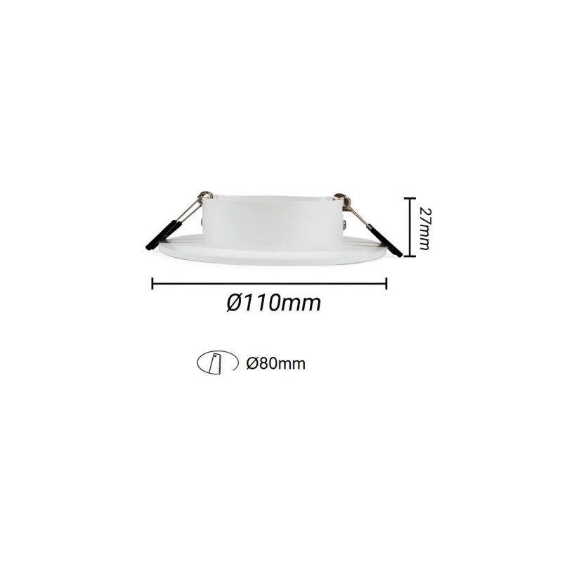 Aro Circular BLANCO orientable para GU10
