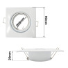 Aro Cuadrado Blanco Orientable para dicroica LED GU10 MR16