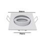 Aro cuadrado Blanco Orientable Aluminio para dicroica LED GU10 MR16
