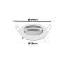 Aro Redondo Blanco Orientable para dicroica LED GU10 MR16