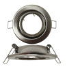 Aro Redondo acabado Niquel satinado Orientable para dicroica LED GU10 MR16