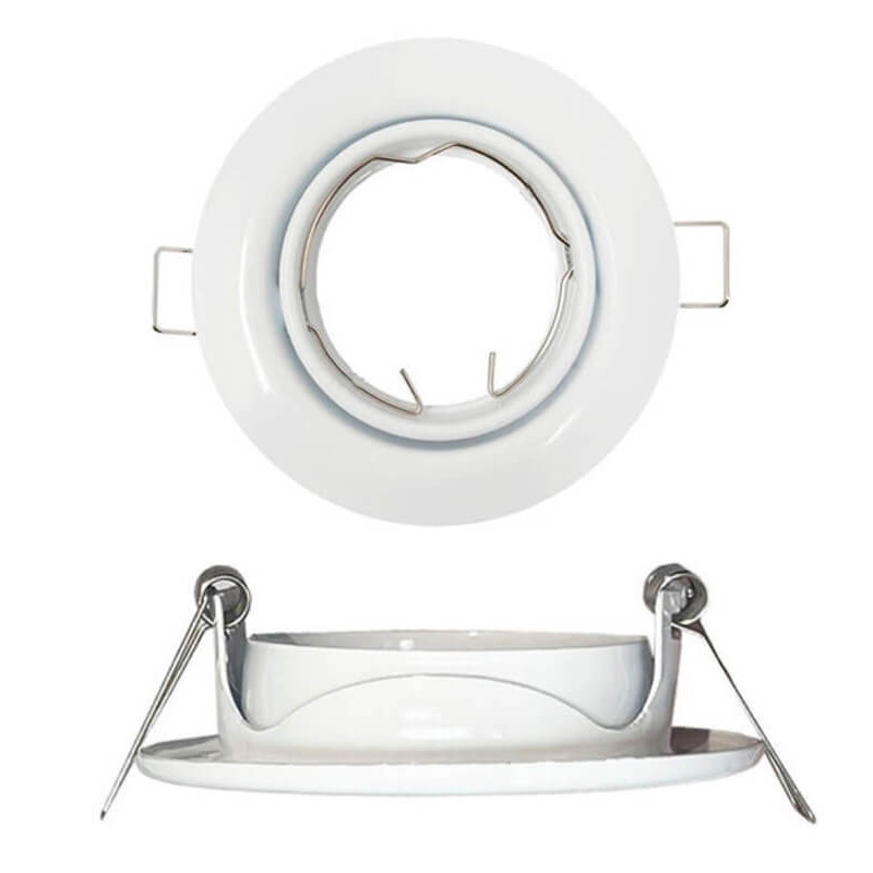 Aro Redondo Blanco Orientable para dicroica LED GU10 MR16