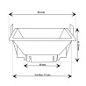 Aro cuadrado Negro para dicroica LED GU10 MR16