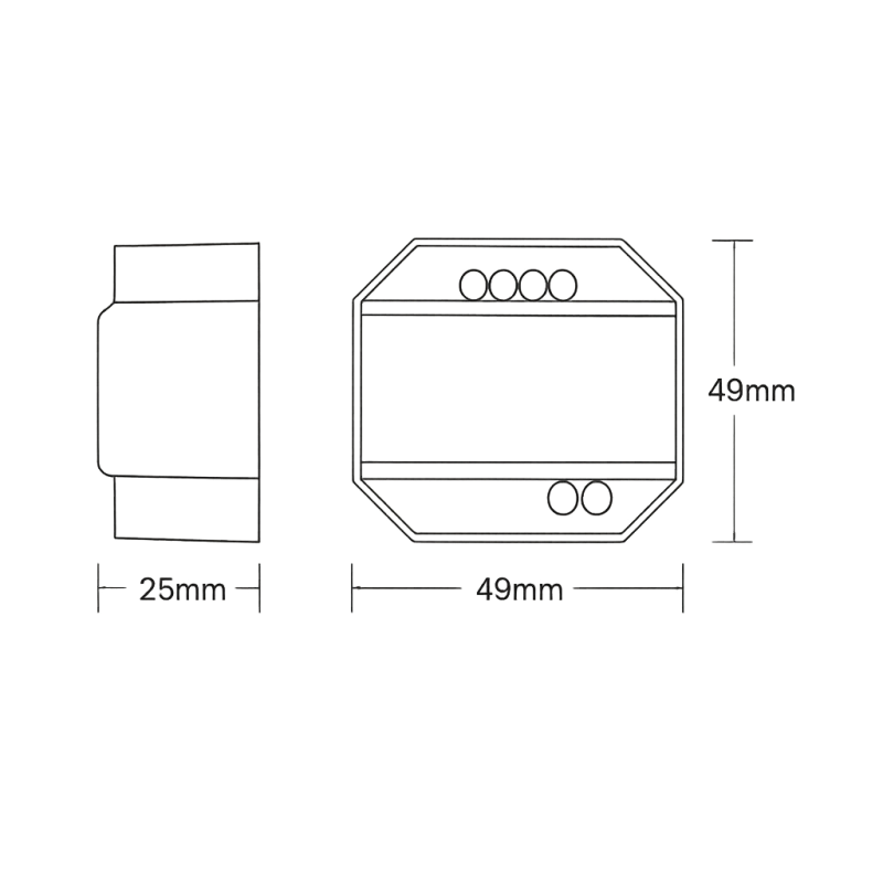 Regulador para Pulsador de pastilla para LED - TRIAC - RF + Push Dimmer