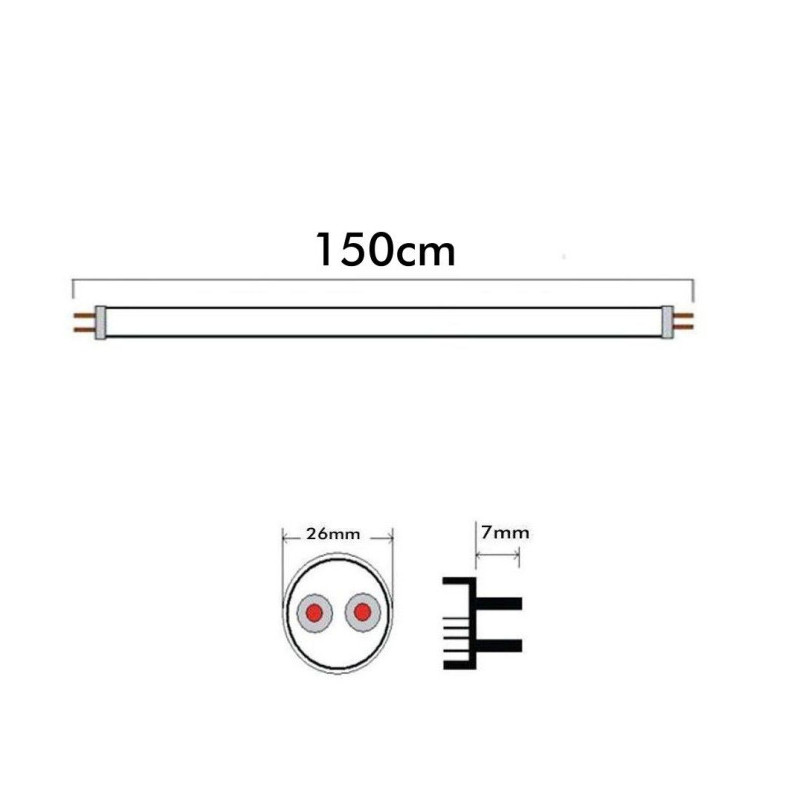 Pack 10 Tubo LED 25W Cristal 150cm 190LM/W ALTA LUMINOSIDAD No FLICK 5 Años de garantía