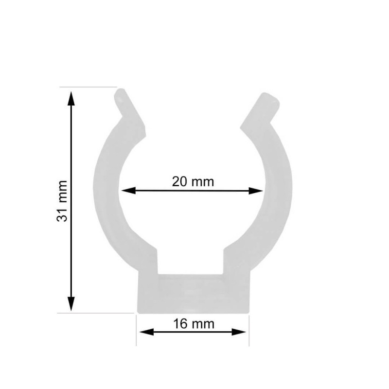 Grapa fijacion para tubo LED - 2 Unidades