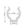 Grapa fijacion para tubo LED - 2 Unidades