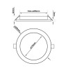 Placa LED Slim Circular 24W Acero Color Seleccionable OSRAM CHIP