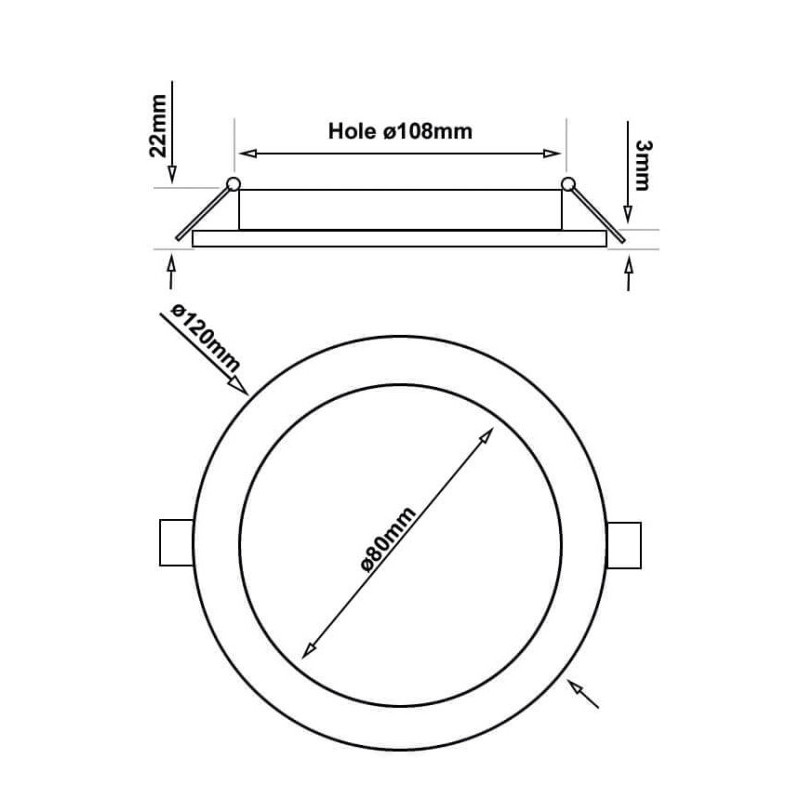 Placa Downlight LED Circular 10W Acero Color Seleccionable OSRAM CHIP