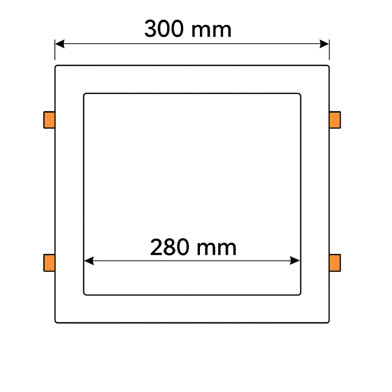 Placa Downlight LED Cuadrada 30W Color Seleccionable OSRAM CHIP