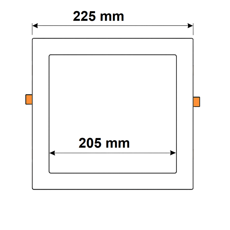 Placa Downlight LED Cuadrada 24W Color Seleccionable OSRAM CHIP