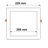 Placa Downlight LED Cuadrada 24W Color Seleccionable OSRAM CHIP