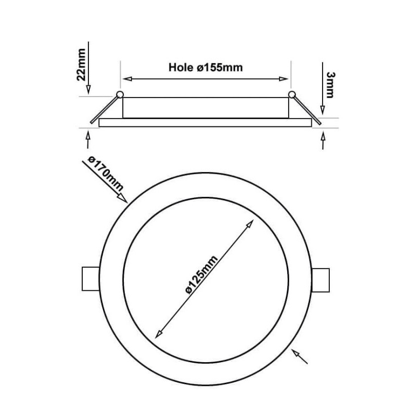 Placa Downlight LED Circular 15W OSRAM CHIP Color Seleccionable