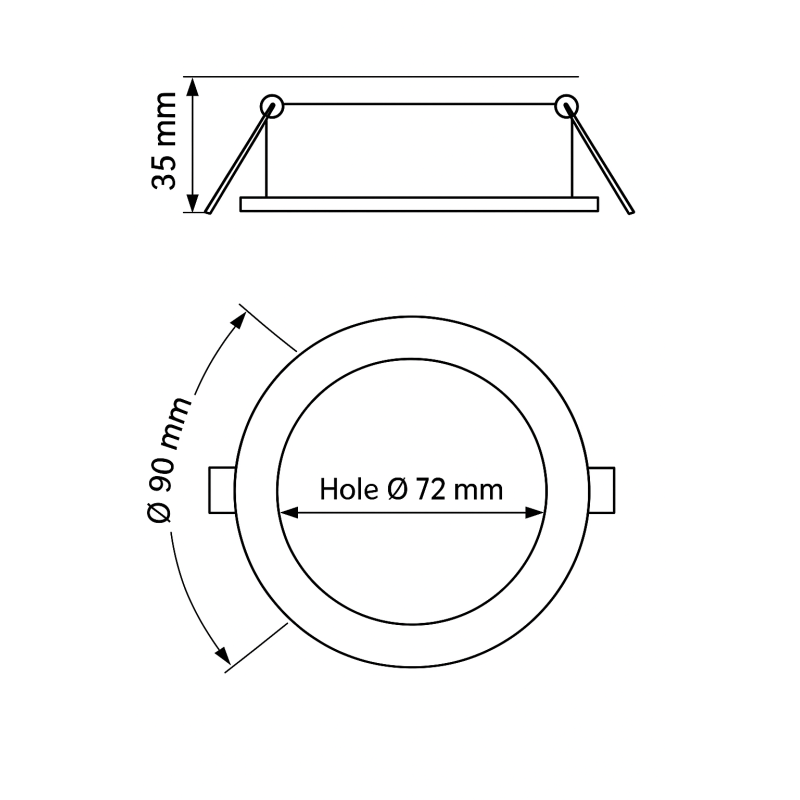 Downlight LED Potencia seleccionable 12W - 8W- 5W Circular - OSRAM CHIP DURIS E 2835 - CCT - UGR17