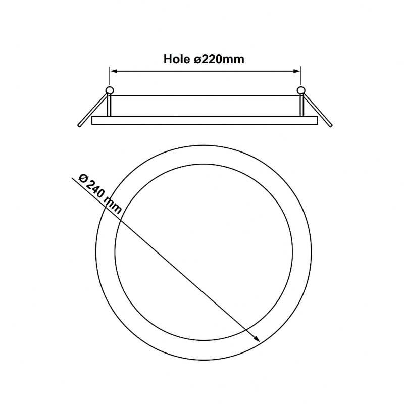 Placa Downlight LED Circular 26W OSRAM CHIP Color Seleccionable