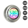 Lámpara LED RGB Sumergible 12W 12V IP68 Acero Inoxidable 316