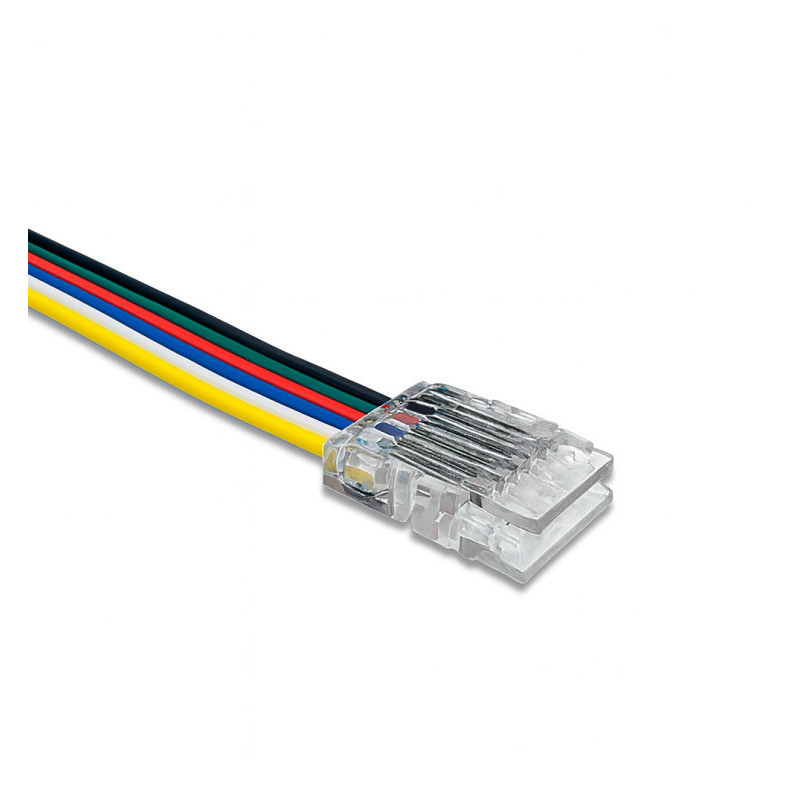 Conector con cable para Tiras LED 24V RGB+CCT  SMD IP20 6 Pines 10mm para tira 72370