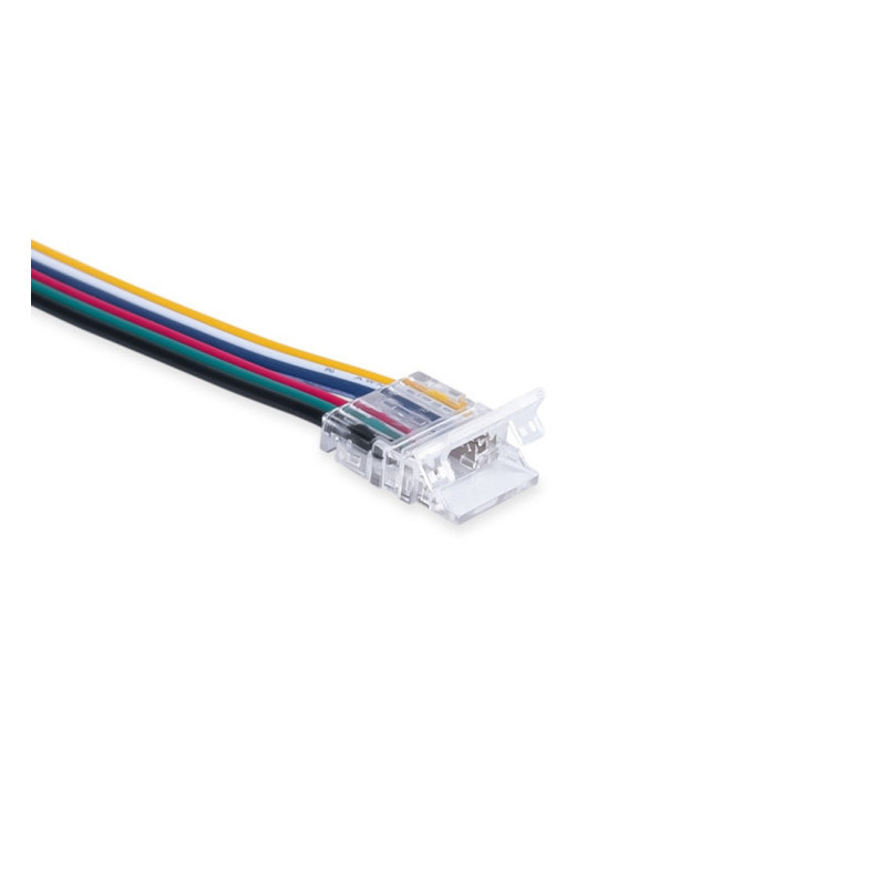 Conector con cable para Tiras LED 24V RGB+CCT  SMD IP20 6 Pines 10mm para tira 72370