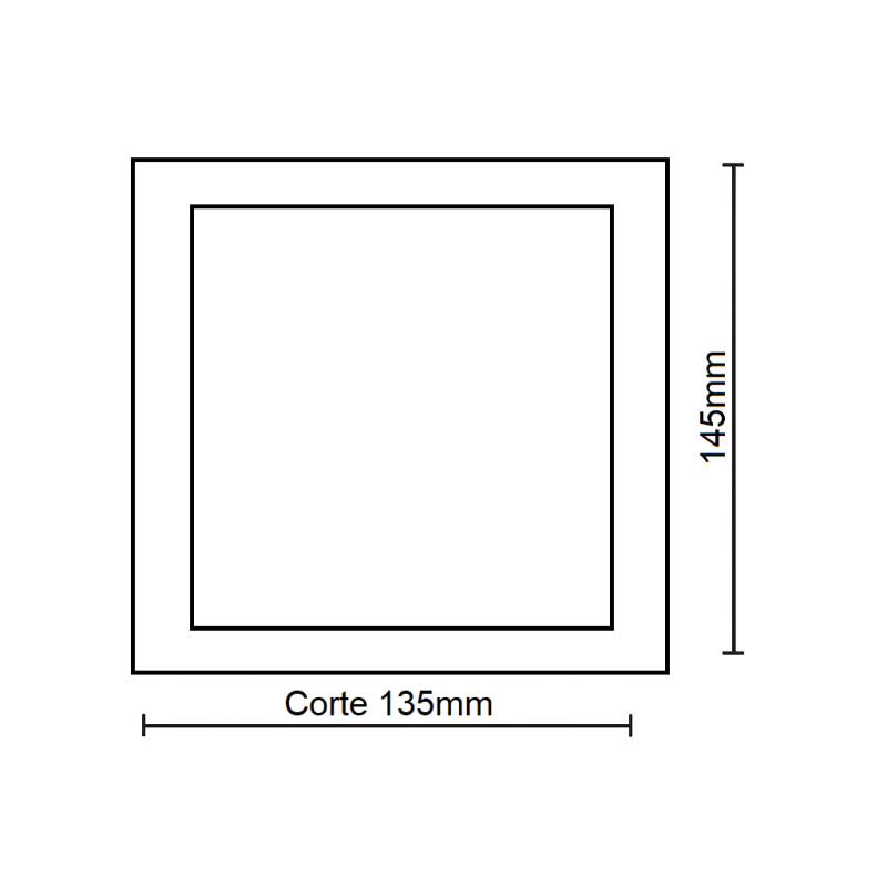 Downlight LED 15W Cuadrado - OSRAM CHIP - CCT - UGR17