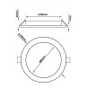Placa Downlight LED Circular 10W OSRAM CHIP Color Seleccionable