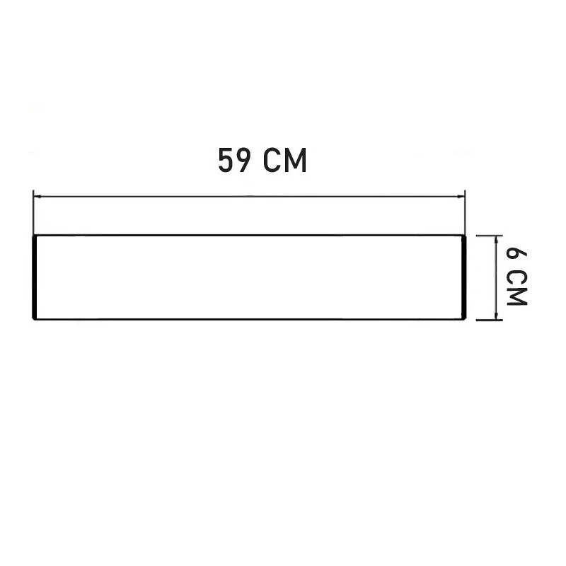 Regleta Lineal LED 18W Negra Color Seleccionable 60cm