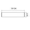 Regleta Lineal LED 18W Negra Color Seleccionable 60cm
