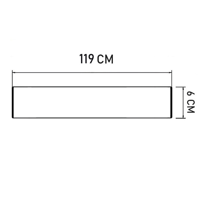 Regleta Lineal LED 36W Negra Color Seleccionable 120cm