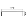 Regleta Lineal LED 36W Negra Color Seleccionable 120cm