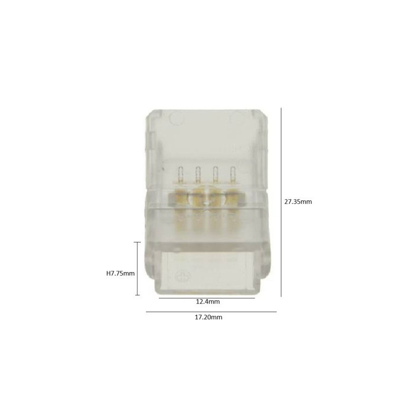 Conector unión para Tiras LED 12V-24V RGB SMD IP65 4 Pines 10mm