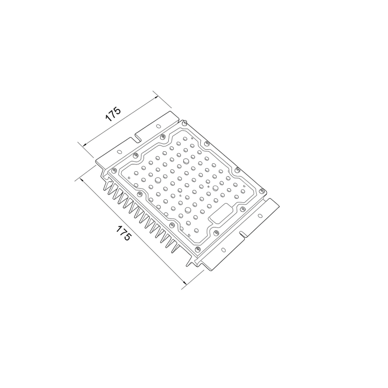 Módulo Óptico LED 60W SMD3030 Bridgelux 180Lm/W Driver Alta Luminosidad  Simétrico 140ºx140º
