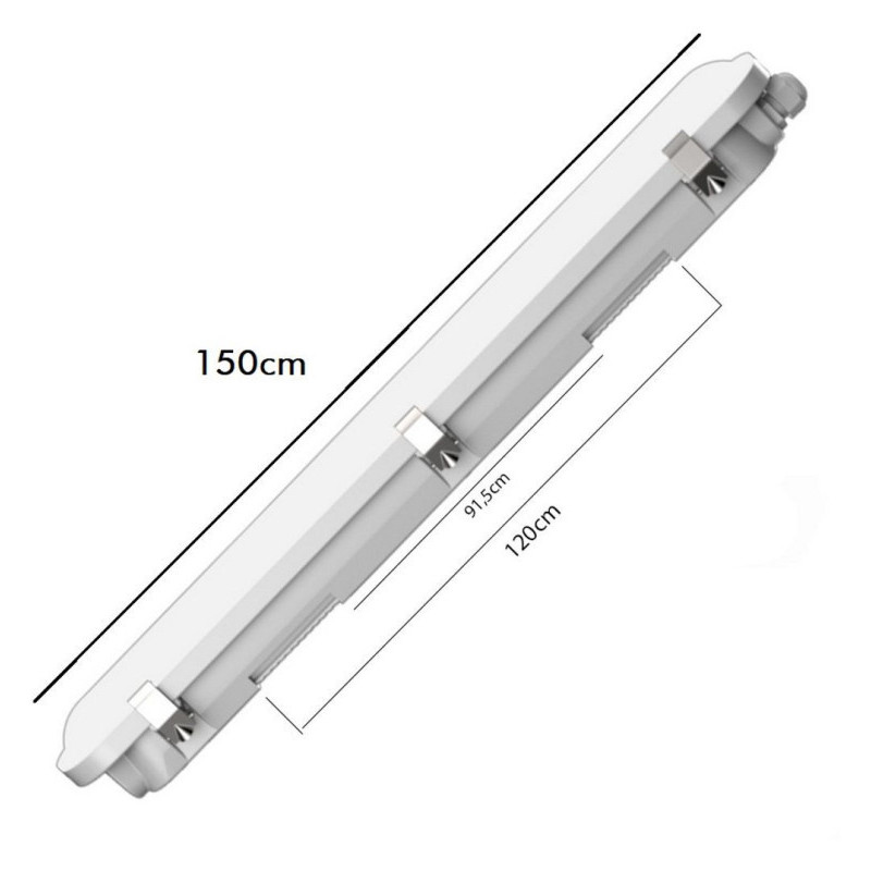 Pantalla Estanca LED 55W COREPLUS EVO 150CM Driver Philips Xitanium 3CCT IP66
