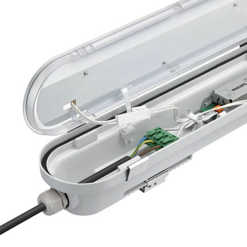 Pantalla Estanca LED 40W Con Sensor Radar y Kit de Emergencia Philips Driver XITANIUM COREPLUS EVO CCT 120cm IP66