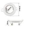 Aro Redondo Blanco Fijo para dicroica LED GU10 MR16