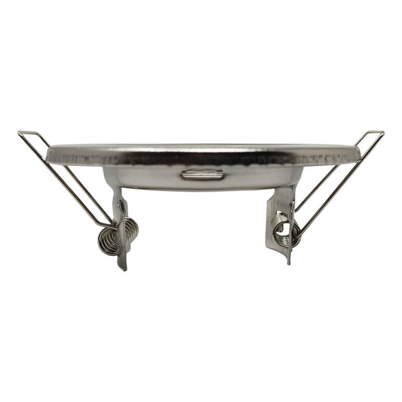 Aro Redondo Niquel Satinado Fijo para dicroica LED GU10 MR16