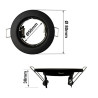 Aro Redondo Negro Fijo para dicroica LED GU10 MR16