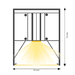 Lámpara lineal Colgante o Superficie Blanca LED 40W Interconexión lineal Color Seleccionable 120cm