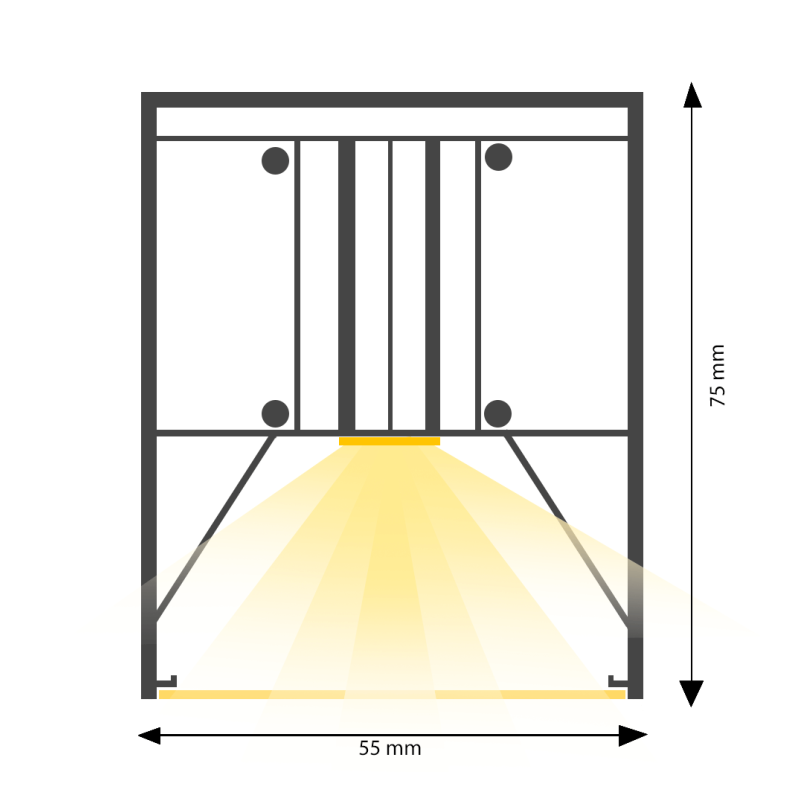 Lámpara lineal Colgante o Superficie Blanca LED 40W Interconexión lineal Color Seleccionable 120cm