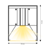 Lámpara lineal Colgante o Superficie Blanca LED 40W Interconexión lineal Color Seleccionable 120cm